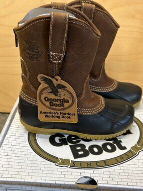 Children's Georgia 8" Marshland Waterproof Pull On Duck Boot Size 1